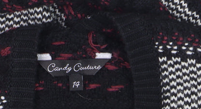 Girls UK Size 14 Years Candy Couture Black Cardigan Jumper