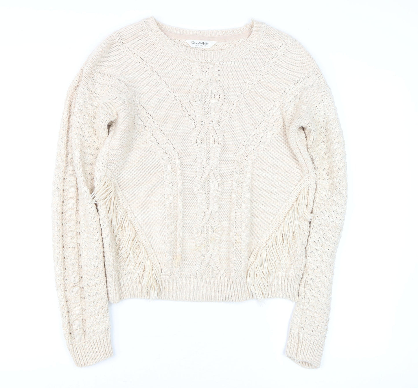 Womens UK Size 6 Miss Selfridge Beige Pullover Jumper