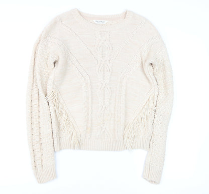 Womens UK Size 6 Miss Selfridge Beige Pullover Jumper