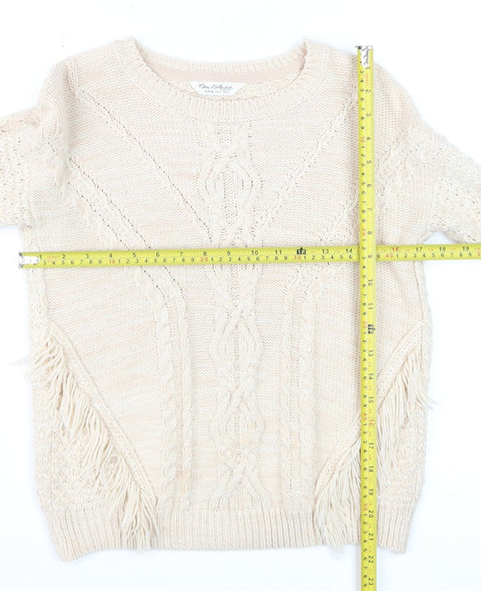 Womens UK Size 6 Miss Selfridge Beige Pullover Jumper