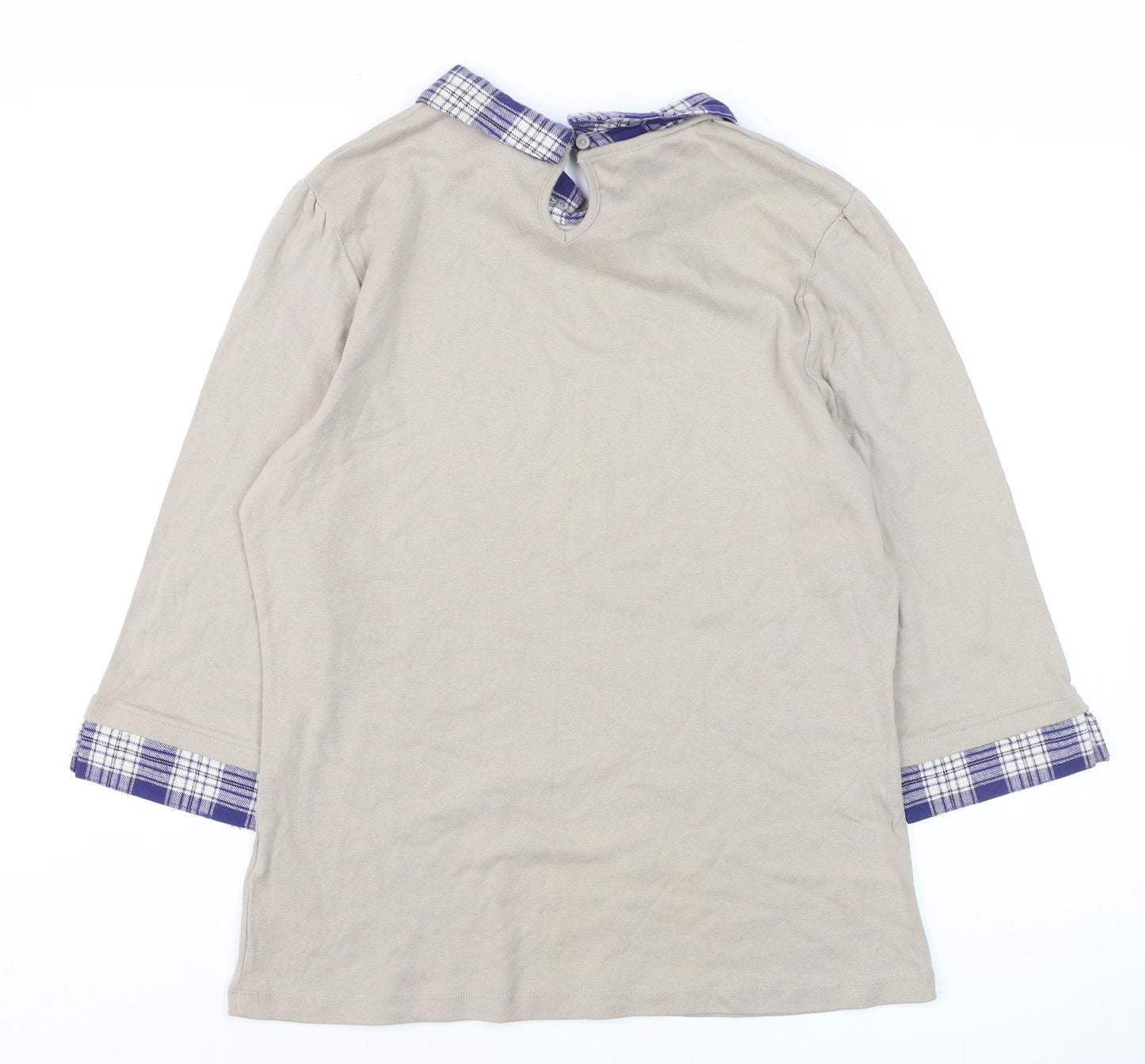 Womens UK Size 18 Cotton Traders Beige Pullover Jumper