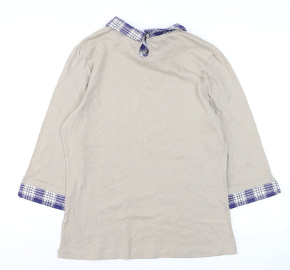 Womens UK Size 18 Cotton Traders Beige Pullover Jumper