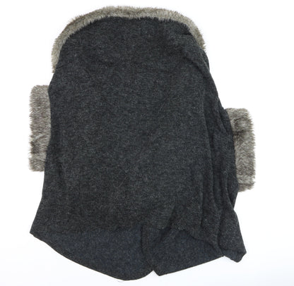 Womens UK Size 12/14 Izabel London Grey Cape Jumper