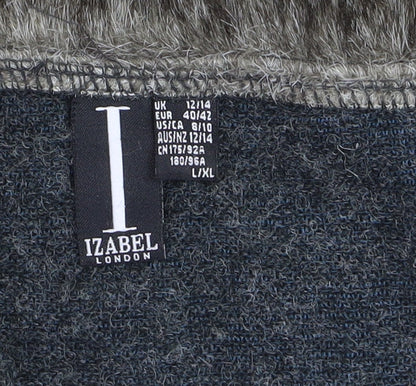 Womens UK Size 12/14 Izabel London Grey Cape Jumper