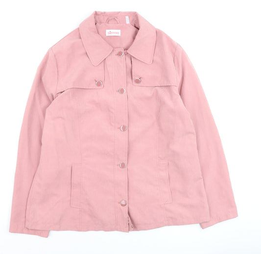Womens UK Size 14 Slimma Pink Basic Jacket