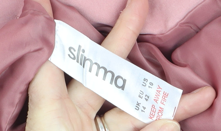 Womens UK Size 14 Slimma Pink Basic Jacket