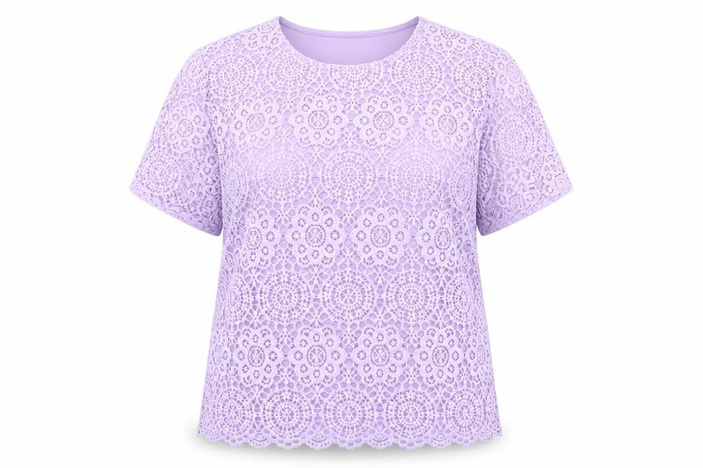 Womens UK Size 14 Cotton Traders Purple Basic T-Shirt