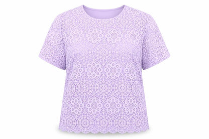 Womens UK Size 14 Cotton Traders Purple Basic T-Shirt