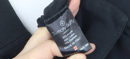 Womens UK Size S Sweaty Betty Black Pullover Hoodie