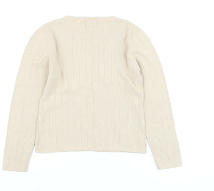 Womens UK Size S Paul Costelloe Beige Pullover Jumper