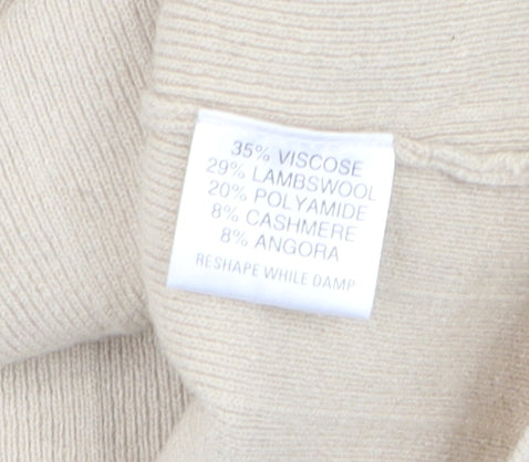 Womens UK Size S Paul Costelloe Beige Pullover Jumper