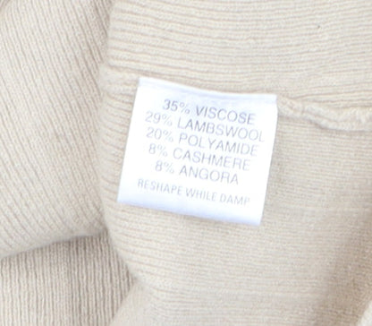 Womens UK Size S Paul Costelloe Beige Pullover Jumper
