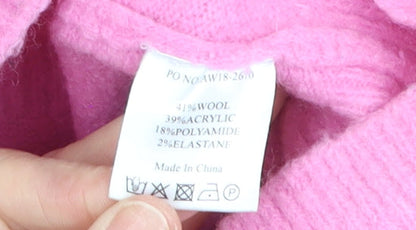 Womens UK Size XS Hush Pink Pullover Jumper