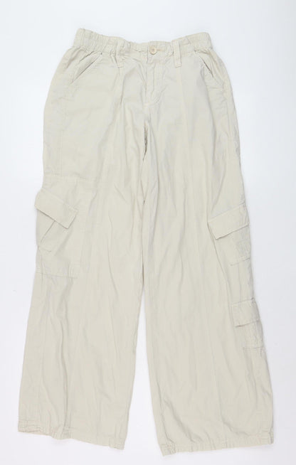 Womens UK Size XS BDG Relaxed Fit Cargo Beige Trousers