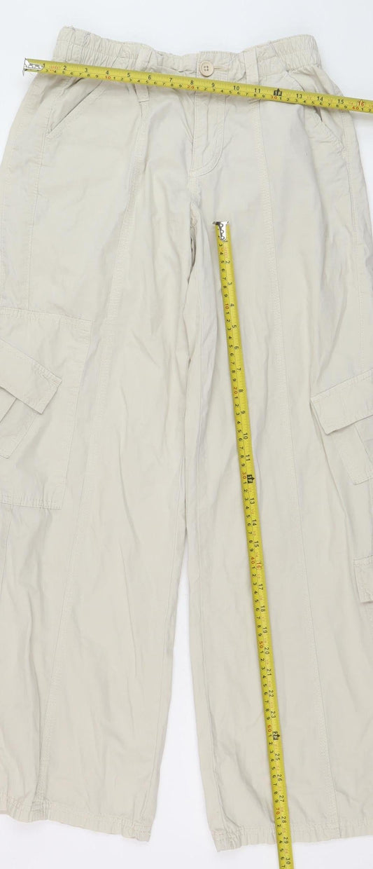Womens UK Size XS BDG Relaxed Fit Cargo Beige Trousers