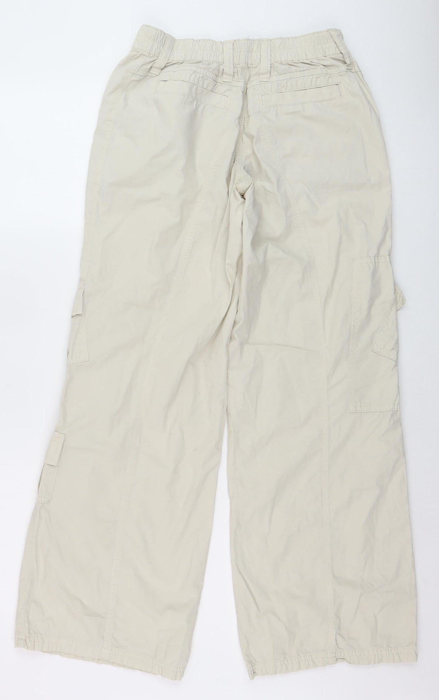 Womens UK Size XS BDG Relaxed Fit Cargo Beige Trousers