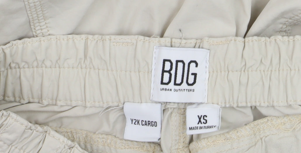 Womens UK Size XS BDG Relaxed Fit Cargo Beige Trousers