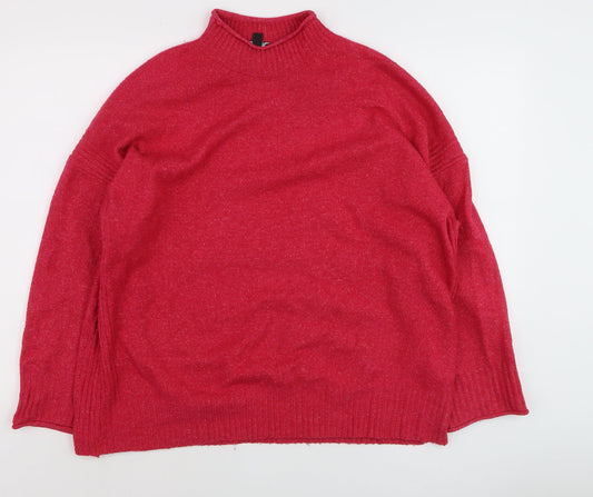 Womens UK Size M Nobody’s Child Red Pullover Jumper