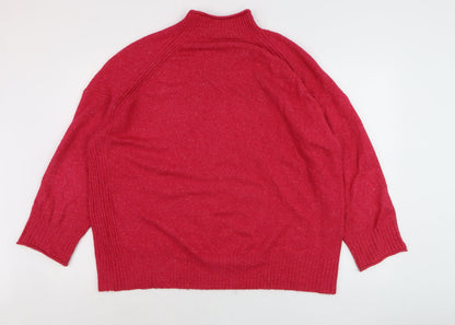 Womens UK Size M Nobody’s Child Red Pullover Jumper