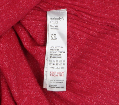 Womens UK Size M Nobody’s Child Red Pullover Jumper