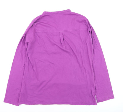 Womens UK Size M Country Rose Purple Tunic Blouse