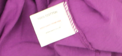 Womens UK Size M Country Rose Purple Tunic Blouse