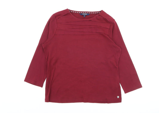 Womens UK Size 12 Maine New England Red Basic T-Shirt