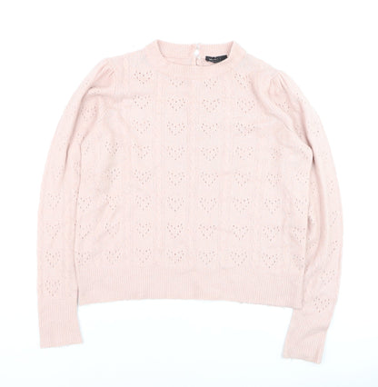 Womens UK Size 10-12 Nobody's Child Pink Pullover Jumper