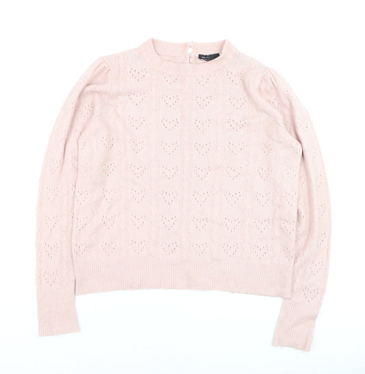 Womens UK Size 10-12 Nobody's Child Pink Pullover Jumper