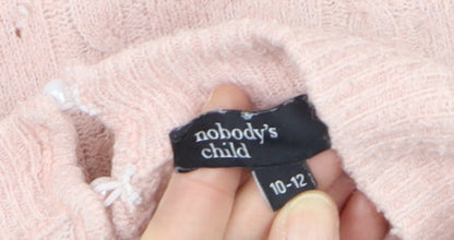 Womens UK Size 10-12 Nobody's Child Pink Pullover Jumper