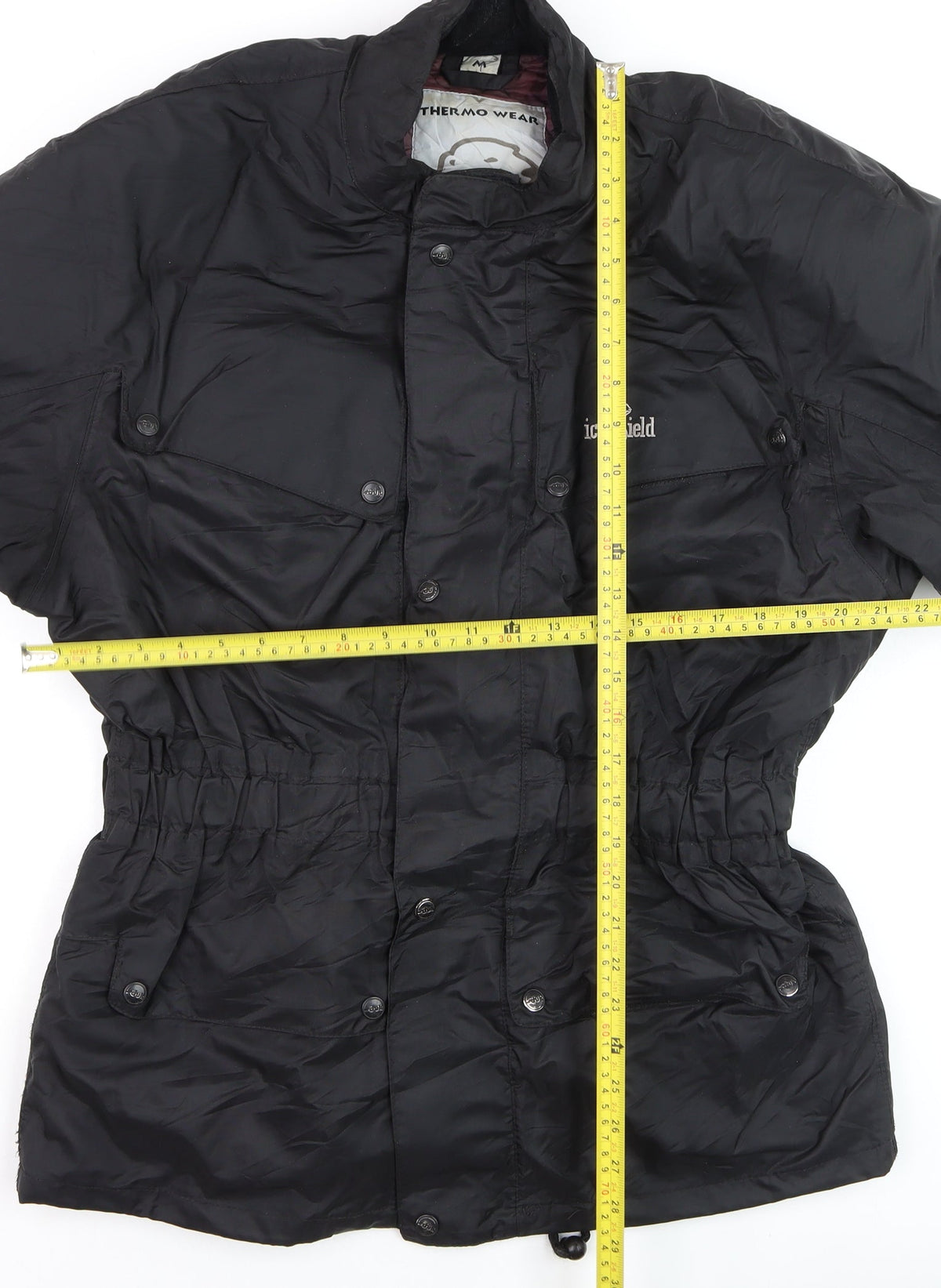 Mens UK Size M Thermo Wear Black Parka Coat