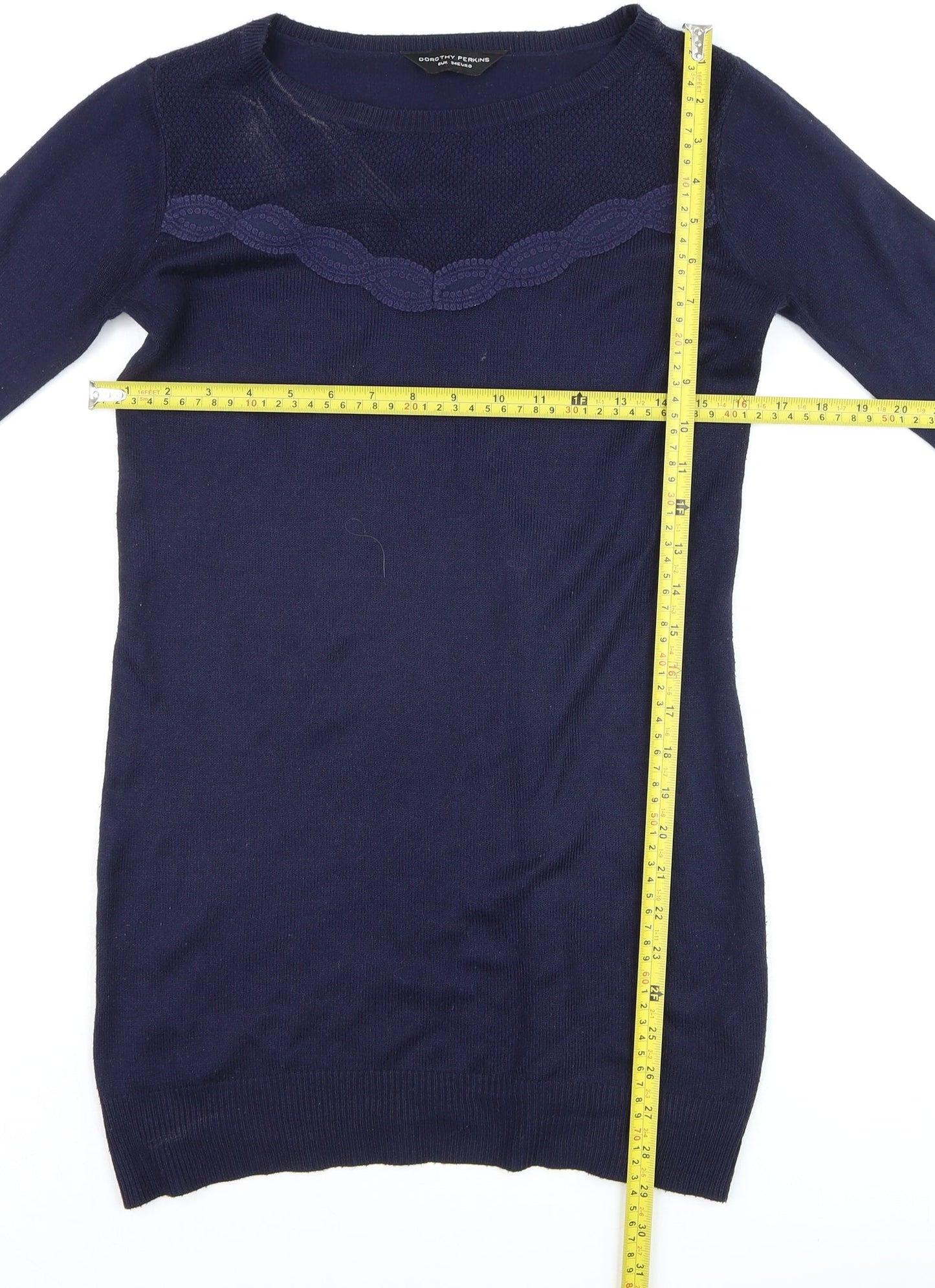 Womens UK Size 6 Dorothy Perkins Blue Pullover Jumper