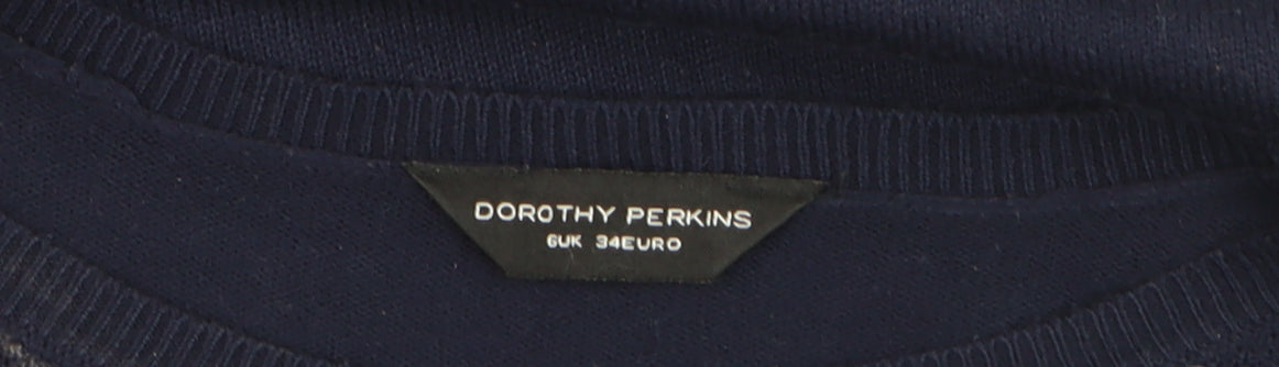 Womens UK Size 6 Dorothy Perkins Blue Pullover Jumper