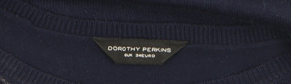 Womens UK Size 6 Dorothy Perkins Blue Pullover Jumper