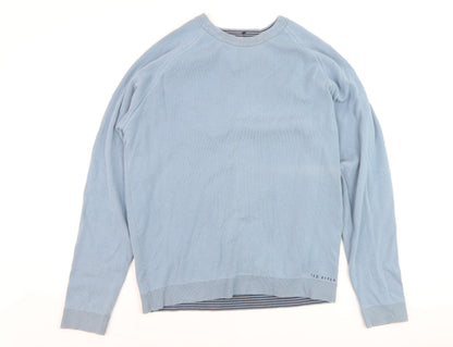 Mens UK Size L Ted Baker Blue Pullover Jumper