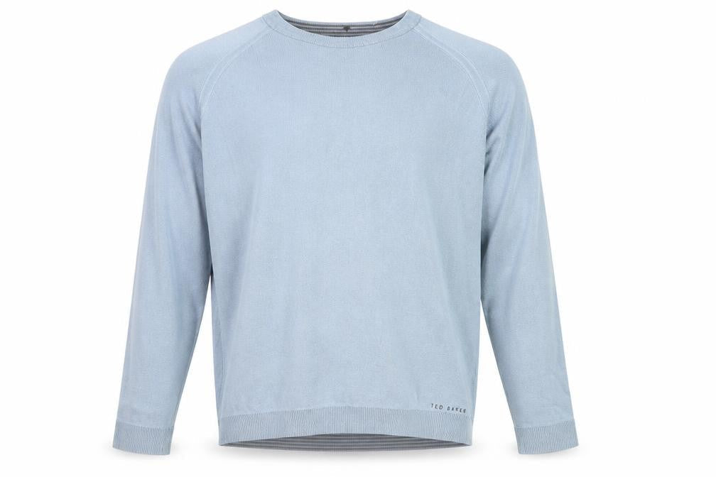 Mens UK Size L Ted Baker Blue Pullover Jumper