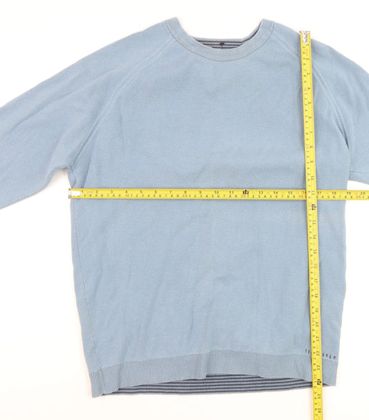 Mens UK Size L Ted Baker Blue Pullover Jumper