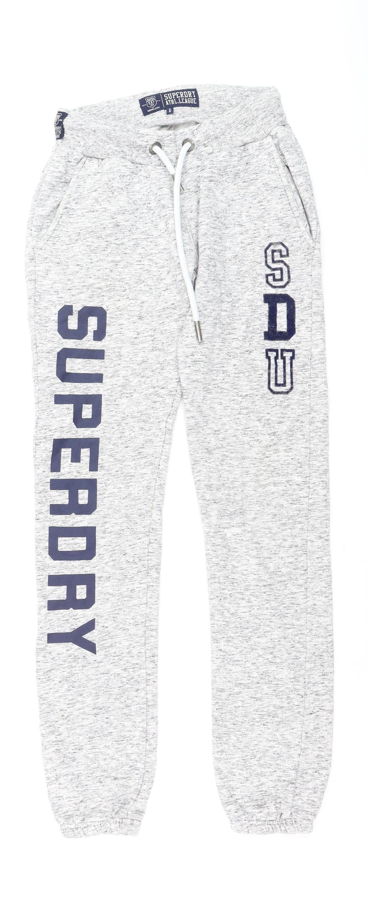 Womens UK Size XS Superdry Regular Fit Jogger Grey Trousers