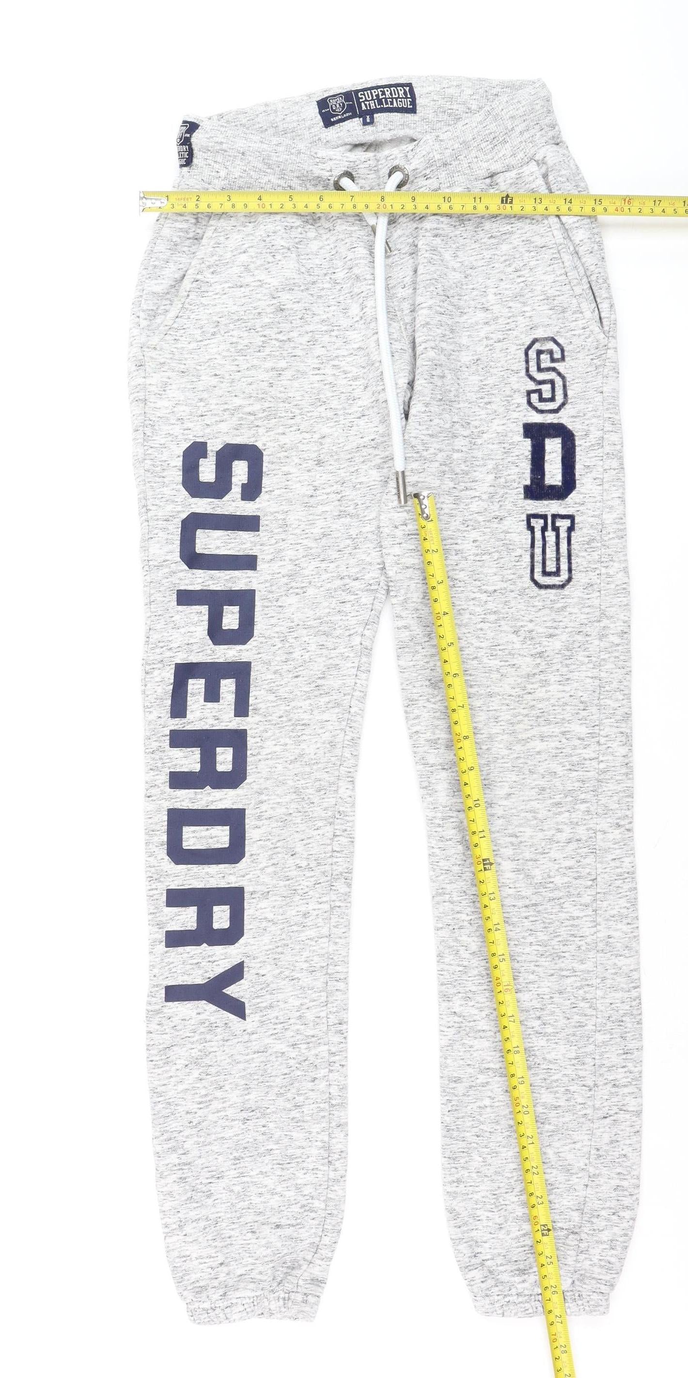 Womens UK Size XS Superdry Regular Fit Jogger Grey Trousers