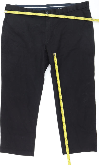 Mens UK Size 46 Marks and Spencer Regular Fit Chino Black Trousers