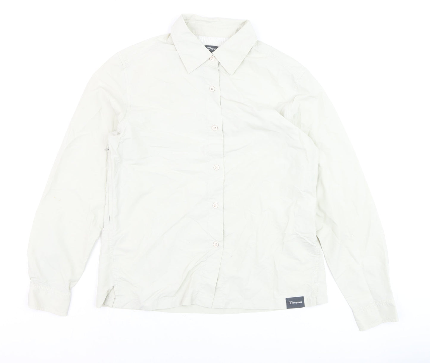 Womens UK Size 12 Berghaus Beige Basic Button-Up
