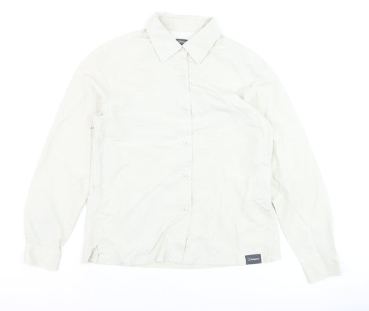Womens UK Size 12 Berghaus Beige Basic Button-Up