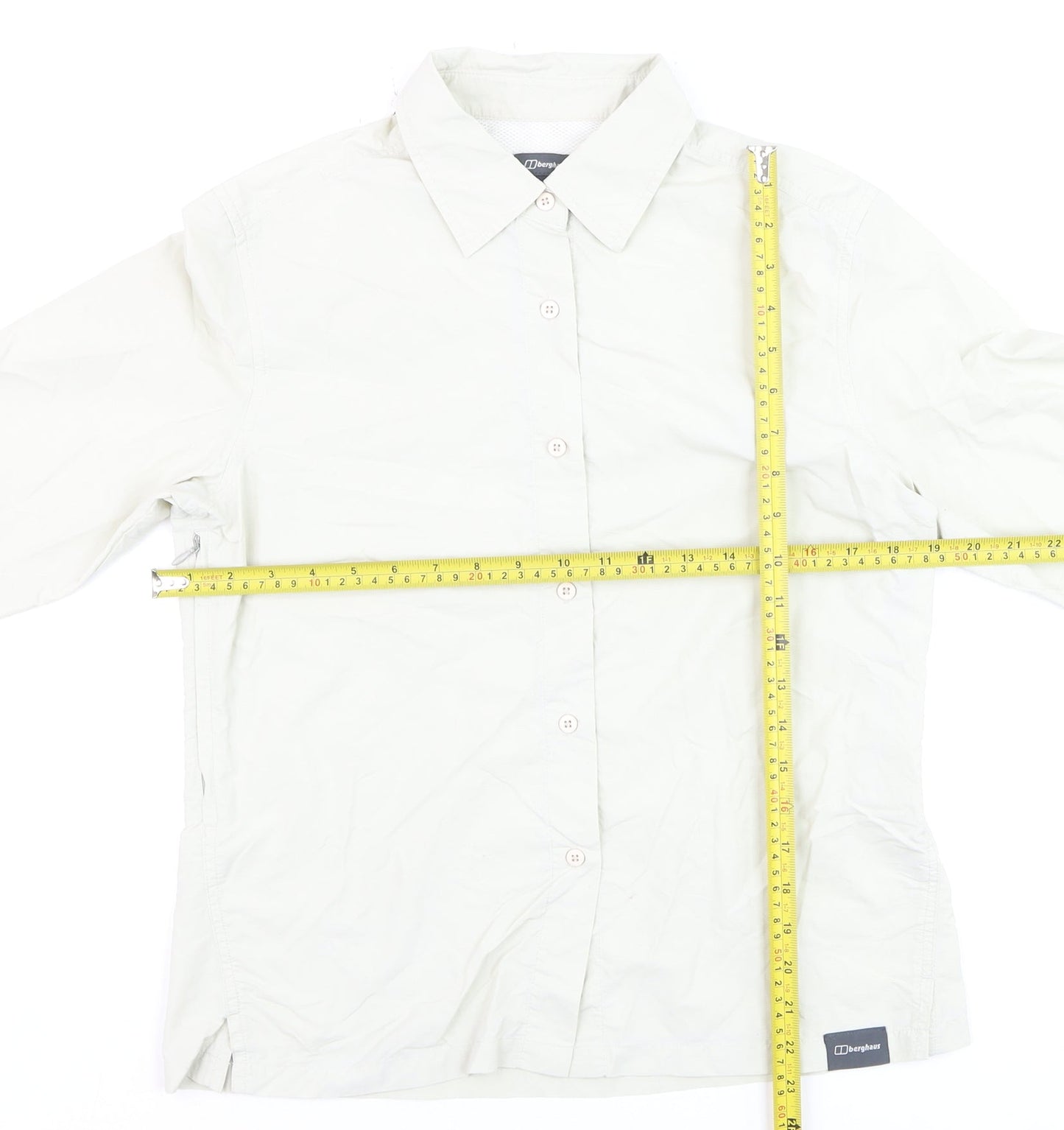 Womens UK Size 12 Berghaus Beige Basic Button-Up