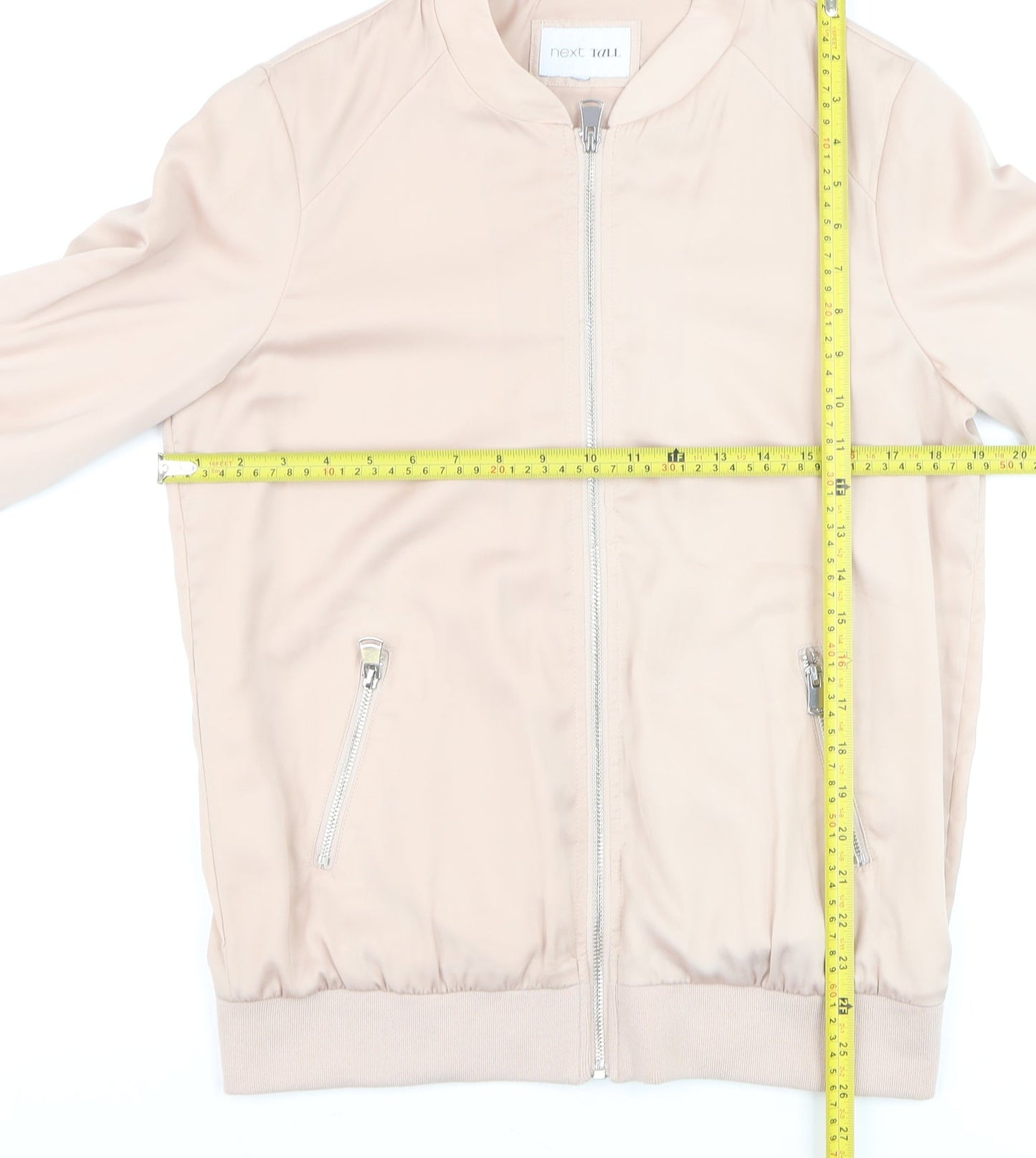 Womens UK Size 12 NEXT Beige Bomber Jacket
