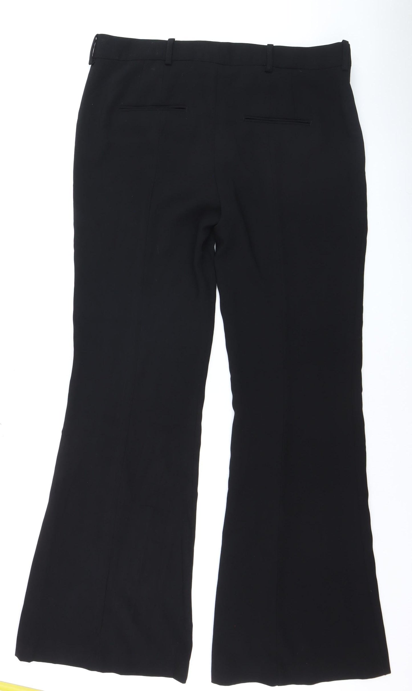 Womens UK Size L Zara Regular Fit Business Casual Formal Workwear Black Trousers