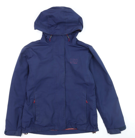 Womens UK Size S Helly Hansen Blue Rain Coat