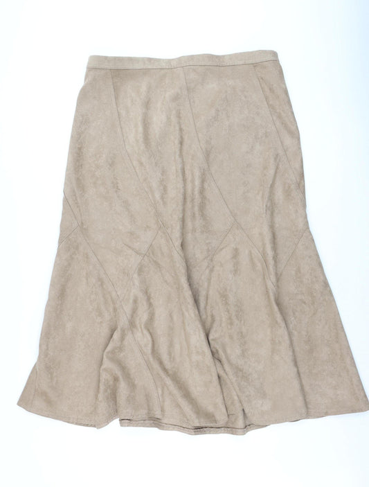 Womens UK Size 20 Marks and Spencer A-Line Suede Skirt