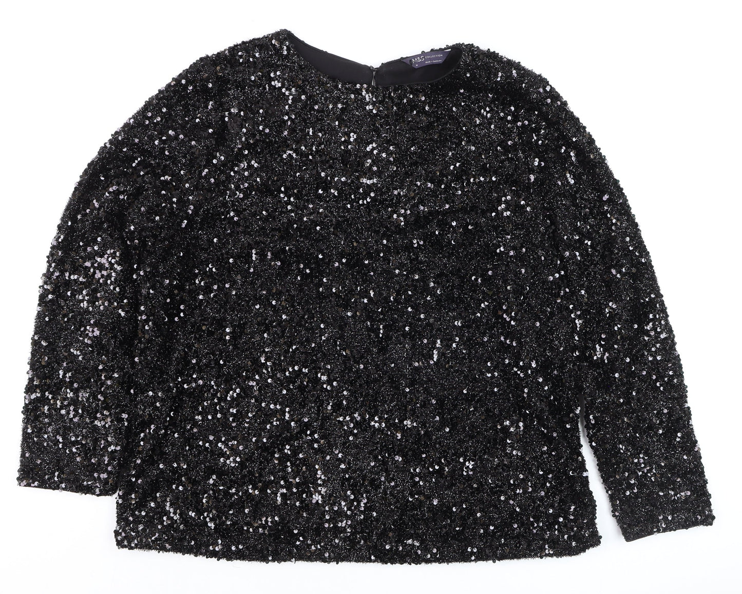 Womens UK Size 16 Marks and Spencer Black Basic Blouse