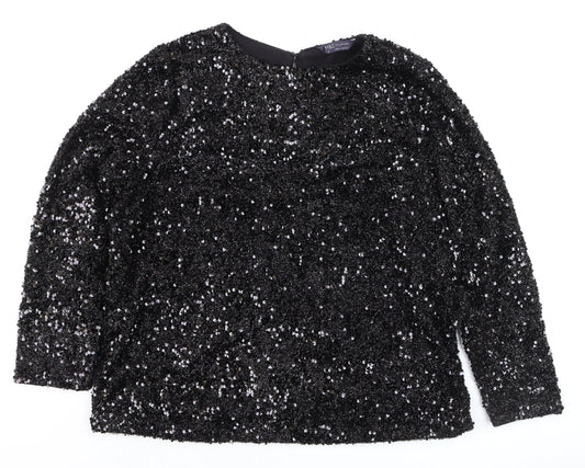 Womens UK Size 16 Marks and Spencer Black Basic Blouse