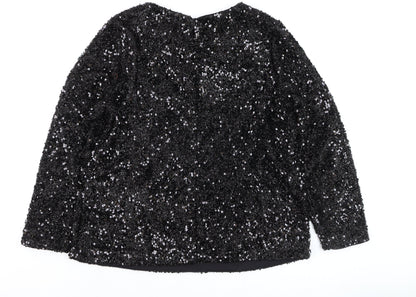 Womens UK Size 16 Marks and Spencer Black Basic Blouse